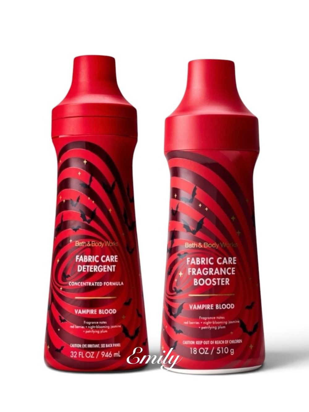 Bath & Body Works VAMPIRE BLOOD Fabric Care Detergent & Booster Set